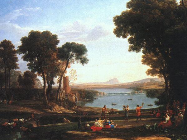Claude Lorrain Landscape with the Marriage of Isaac and Rebekah Sweden oil painting art